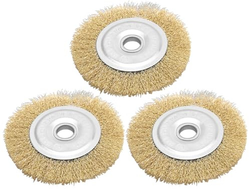 Hoypeyfiy 3 PCS Wire Brush 115x16 x10mm, Wire Wheel Brush with Arbor Hole, Replacement for Ryobi Patio Cleaner RY18PCA-0 OPC1800 OPC1815
