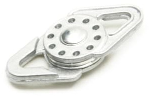 MIGHTY SCAPERS Winch Pulley Snatch Block Compatible With, 1/10 Scale RC Crawler Trucks(Silver)