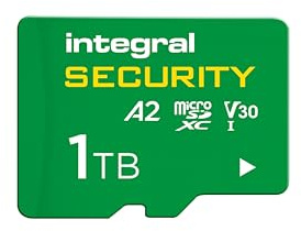 Integral Carte microSD Haute Endurance 1 TB – UHS-I, V30, U3, A2, 4K pour vidéosurveillance, dashcams, sécurité Domestique - Jusqu’à 190 h d’Enregistrement en Boucle et 194 000 h en continu