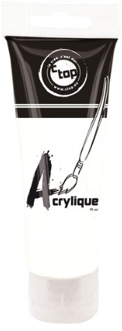 Peinture Acrylique Mate Blanche Tube 75 ML