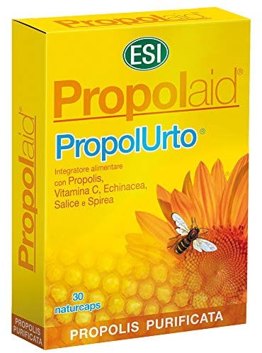 ESI - Propolaid Propolurto, Integratore Alimentare con Vitamina C e Propolis, Favorisce le difese immunitarie, Senza Glutine e Vegetariano, 30 Naturcaps