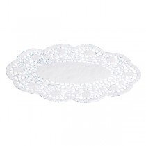 Staufen Moccadeckchen, Tortenspitzen 15x22cm oval, hochweiß, Keramik, Formal, Tortenplatte