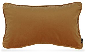 H.O.C.K. Nobile Samt Kissen inkl. Füllung Kuschelkissen Sofakissen Couchkissen (Honey-orange 105, 50 x 30 cm)