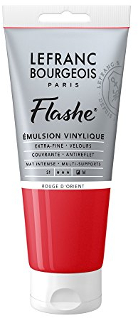 Lefranc Bourgeois Flashe Colore Acrilico, Rosso Vermiglione, 80ML