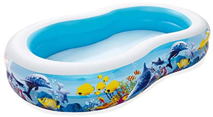 Bestway 54118 Piscina Hinchable Infantil Fondo Marino, 262 x 157 x 46 cm, Multicolor