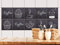GRAZDesign Fliesenaufkleber Küche Kaffee Motive grau, Klebefolie Klebefliesen, alte Küchenfliesen überkleben, selbstklebend - Set 40 Stück