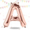 FUNXGO Folienballon Buchstaben Rosegold A - Buchstaben Luftballon Klein A - ca. 40cm Nur Luftfüllung - Ideal für Geburtstag, Hochzeit & Party Deko - Ballon Buchstabe A Rosegold
