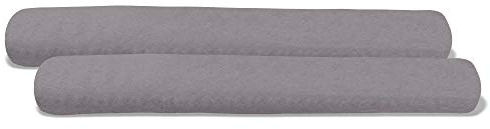 aqua-textil Classic Line Kissenbezug 2er-Set 20 x 120 cm dunkel grau Baumwolle Seitenschläferrolle Bezug Jersey Kissenhülle, Kopfkissenüberzug, Pillowcase, Bettkissen, Kopfkissenbezug, Reißverschluss