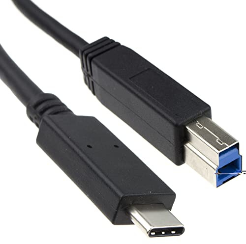 kenable USB-C Gen2 Type C Male Plug to USB 3.0 Type B Male Printer Cable Black 1m [1 metres]