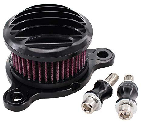 NewYall Filtro di aspirazione aria per Harley Davidson Sportster XL883 XL883N XL883R XL883P XL1200 XL1200L XL1200X Iron 883 Forty Eight XL1200X 1986-2019 Alluminio CNC