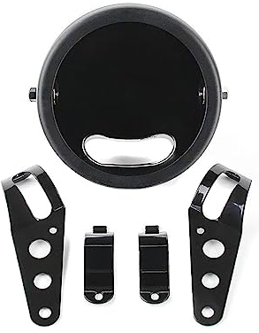Craftride LED Scheinwerfer-Gehäuse SG 5,75 Kompatibel für Yamaha XVS 650 A Drag Star Classic schwarz