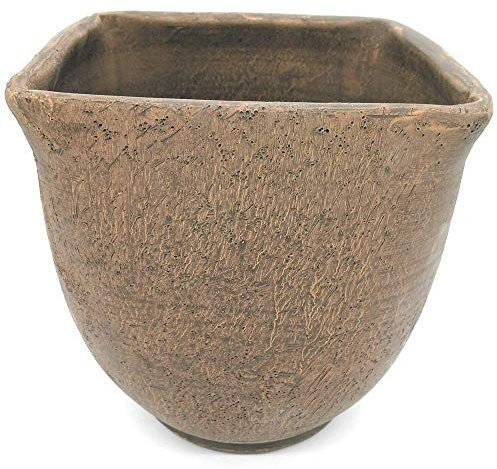 Maceta de barro RUSTICA cuadrada exterior e interior 15 cm x 15 cm