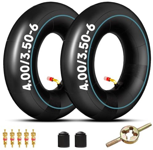 FVRITO 4.10/3.50-6 350/400-6 4.00-6 3.50-6 4.10-6 Inner Tube for Mowers Wheelbarrows generator persuure washer trolleys yard trailer hand truck Tractors snow blower wagons ATV Quad 4 Wheeler Go Kart