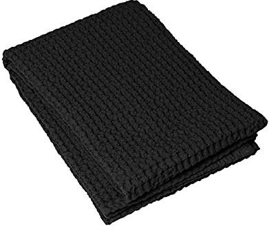 Blomus Badetuch Caro, Handtuch, Duschtuch, Baumwolle, Black, 70 x 140 cm, 66307