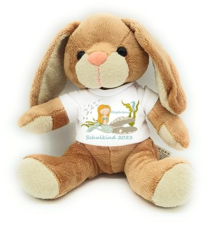 Kilala Hase Kuscheltier für die Zuckertüte Schultüte mit Wunschname Hase Topping für die Schultüte (Meerjungfrau)