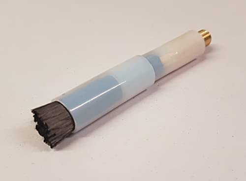 Kohlefaserpinsel für WIG Brenner 9er, 20er u. 24er PTFE schiebe Hülsen 60mm zur elektrochemischen Entfernung von Anlauffarben