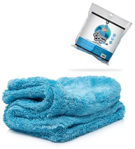 Nuke Guys Gamma Dryer S | Ultra saugstarkes handliches Trockentuch 1400 GSM blau 40x40cm | Fusselfrei, abgerundete sanfte Fasern, kratzerfrei | Premium Mikrofasertuch für Auto Motorrad Fahrrad