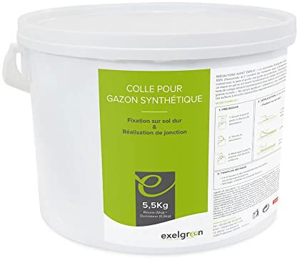 Exelgreen - Pot de colle de résine polyuréthane pour gazon synthétique - 5,5kg