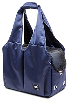 PETCUTE Hundetasche,Atmungsaktiv Katzentasche mit Stabile Matte,Haustiertragetasche Schultertasche mit Sicherheitsleine und Taschen,Haustiertasche für kleinen und mittleren Hund, Welpen, Katze