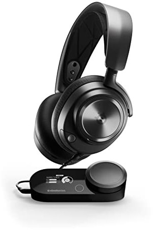 SteelSeries Arctis Nova Pro Multi-System Gaming Headset - Premium Hi-Fi Drivers - Hi-Res Audio- 360° Spatial Audio-GameDAC Gen 2-ESS Sabre Quad-DAC ClearCast Gen 2 Mic - PC, PS5, PS4, Switch (Renewed)