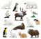 TOYMANY 14 Stück Arktische Tierfiguren Set Plastiktiere Polar Spielfiguren Pinguin Tiere-Figuren Eisbär Spielzeug kleine Winter Mini-Tiere Figuren, Geburtstagskuchen Dekoration Geschenk Osterei