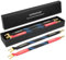 UCINNOVATE BFA Speaker Jumper Cables with Banana Plugs, 4 Pack 20cm/7.8” Z Plug to Y Plug Bi-Wire Speaker Cable Bridge, 11AWG HiFi OFC Speaker Jumper Cable with Gold Plated Spade for Home Theater