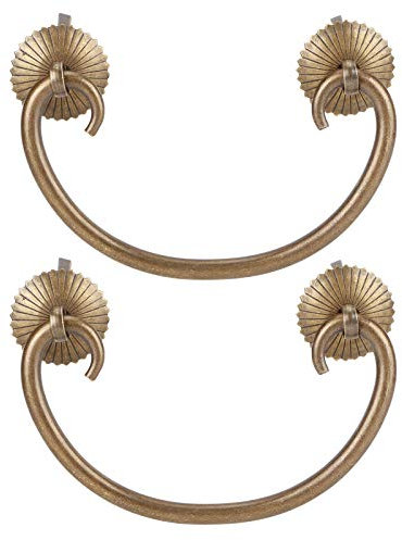 2 Stück Schubladengriffe, Chinesischer Vintage Stil Kupfer Griff, Schubladengriff Knöpfe für Schrank Möbelbeschläge, Gold