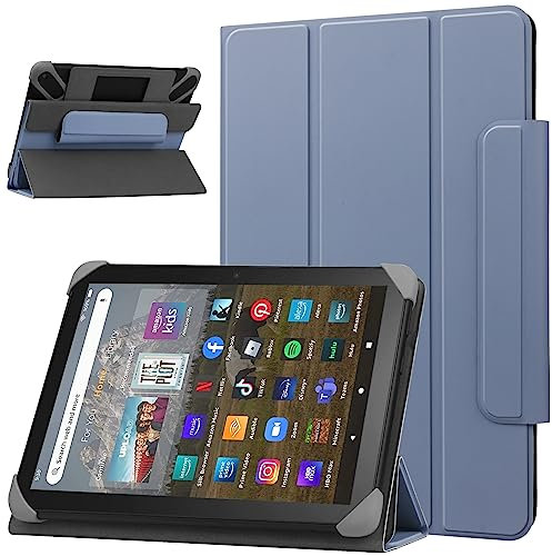 HoYiXi Funda Universal para Tableta de 7-8 Pulgadas con Soporte Plegable Funda Protectora para Tableta de 7-8 Samsung Galaxy Tab/Lenovo/Huawei/Fire Tableta - Morado