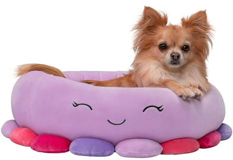 Squishmallows JPT0086 - Beula der Oktopus Tierbett 50 cm, offizielles Jazwares Plüsch, superweiches Haustierbett