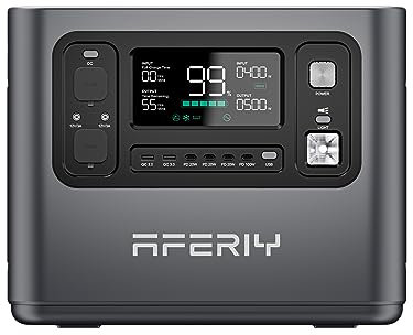 AFERIY Portable Powerstation 2400W, 2048Wh LiFePO4 Batterie, 1,7 Stunde Schnellladung, 13 Anschlüsse, Sinuswellen 230V, USV, Mobile Stromversorgung für Outdoors Camping, 7 Jahre Garantie