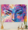 MyMaxxi - Premium Leinwandbild auf Keilrahmen Illustration Augen Wandbild Design Wand Dekoration, Gemälde Mehrfarbig Leinwand - Gesicht, Groesse_leinwand:80x120 cm