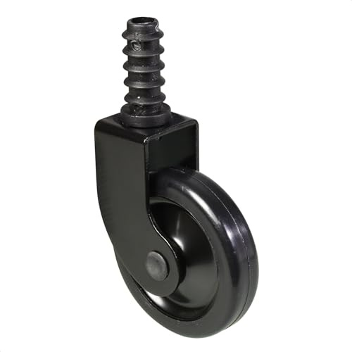 WAGNER Teewagenrolle DESIGN - Durchmesser Ø 50 mm, Bauhöhe 60 mm, schwarz, Stift + Hülse Ø 11 mm, Tragkraft 25 kg - 01908501