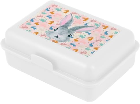 Brotdose Kinder für Schule – Lunchbox für Mädchen, Jungen, Kindergarten – Jausenbox, Brotzeitbox, Brotbox, Snackbox (Bunny)
