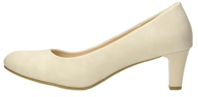 Fitters Damen Pumps Aurelia in Farbe Beige Metallic PU, Damenschuhe in Übergröße - große Damenschuhe, Aurelia 42 EU Beige Met.