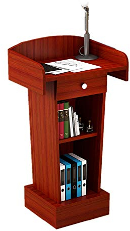 CAFIEDR Rednerpult-Podiumsständer, Podium-Boden-Rednerpult, Holzpodium, Laptop-Vortragsständer, Computer-Präsentationspodium, Kirche für Kirchen (weiß wie abgebildet)