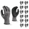 Durabull Latex Coated Work Gloves - Heavy Duty Protective Gloves For Builders, Garden & Working. Secure Fit With Anti Slip Grip. (Grey, 9 (L))