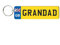 Pixie's Gifts Custom License Plate Keychain - Wooden Number Plate Keyring - Mini Number Plate Key Ring - Name Plate Keychain - Just Passed Milestones (Standard designs, GRANDAD)