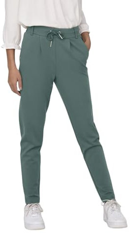 ONLY Damen Onlpoptrash Easy Colour Pant PNT Noos Hose 15115847 ,Dark Forest Grün ,XL / 32L