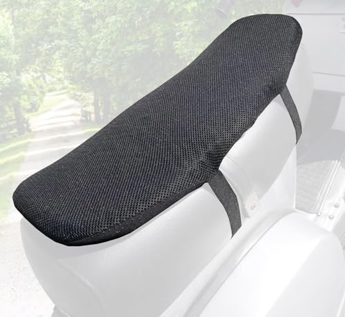 Auto Accessori Lupex Gel-Sitzkissen für Motorräder und Sooter in 3D, Sattelbezug, verstellbar, rutschfest, atmungsaktiv und flexibel, Sitzbezug, Maße 62 x 29 x 3 cm