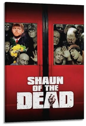 NUSLNG Poster Shaun of the Dead, Raumdekoration, ästhetische Schlafzimmerdekoration, Leinwandposter für Schlafzimmer, 20 x 30 cm, Rahmenstil