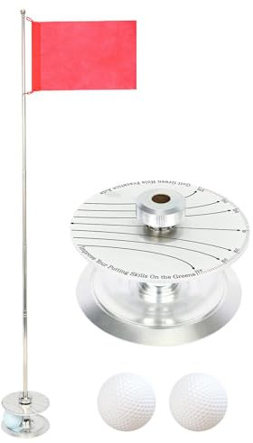 Golf Flag - Golf Flagstick | Golf Flagsticks with Cup | Practice Putting Green Flag Golf Pole Pin | Golf Hole Cup and Flag | Retractable Golf Flag and Cup for Yard, Backyard Practice Trainer