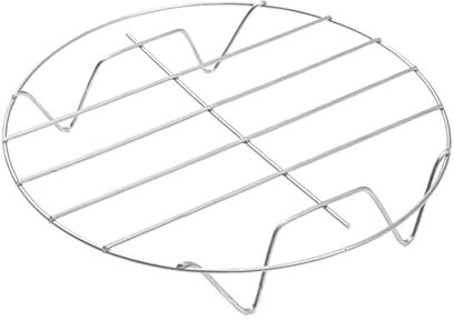 Edelstahl-Dampfgestell, rundes Kochgestell mit hohem Fuß, Luftfritteusen-Gestell, Abtropfgestell, Ofen-Fritteusen-Gestell, Instant-Pot-Eierregal, Metall-Dämpfkorb für heiße Töpfe