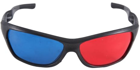 Swiixxer Rot und Blau/Blaugruen Anaglyph Einfacher Stil 3D-Brille Fuer 3D Film Spiel (Extra Upgrade-Stil)