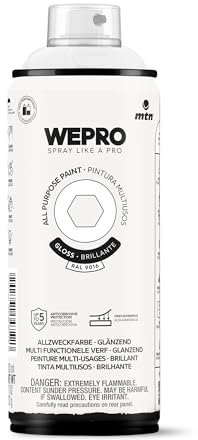 MTN WEPRO Solvent Brillante RAL 9016 Blanco Iglú, Spray 400ml