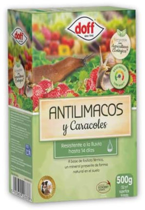 Molusquicida Antilimacos huerto | Control Ecológico de Caracoles y Babosas | Apto para Agricultura | Fertilizante y Nutrición Animal | Fosfato Férrico