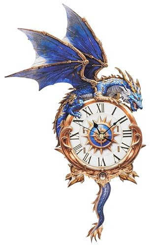 Cutywood 3d Puzzles for Adults-Blue Dragon Clock with Functional Timepiece, 3d Wood Puzzle (9.5 * 16.4in), Animal 3d Jigsaw Puzzles Desk/Wall Art Home Decor/Gifts for Friends/Family Game Night