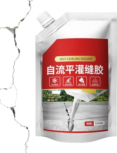 Remplissage De Coulis En Béton - Scellant Auto-nivelant 16,9 Oz Pour Les Fissures De Douche Murale Du Sol | Chauft À Ciment Étanche, Adhésif En Pâte De Réparation De Fissure Pour Tuiles, Outil De Réno