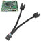Cable divisor USB Y para placa base, adaptador de 9 pines, cable de extensión USB interno | Conector blindado, enlace fiable para redes escolares Home Workstation Electr