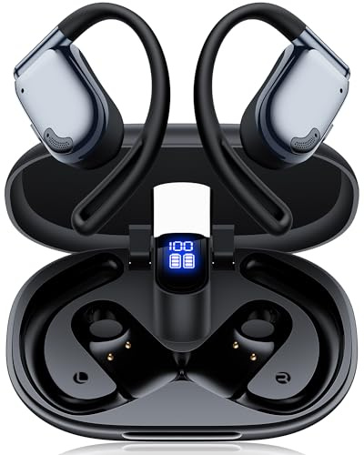 Translation Earbuds Real Time 164 Languages AI Translator Ear buds 90H Playtime Bluetooth Translating Earbuds with LED Display Open-Ear Audífonos Inalámbricos for Travel Business Learning Black