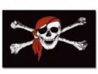 Stock-Flagge Pirat: Rot, 30 x 45 cm